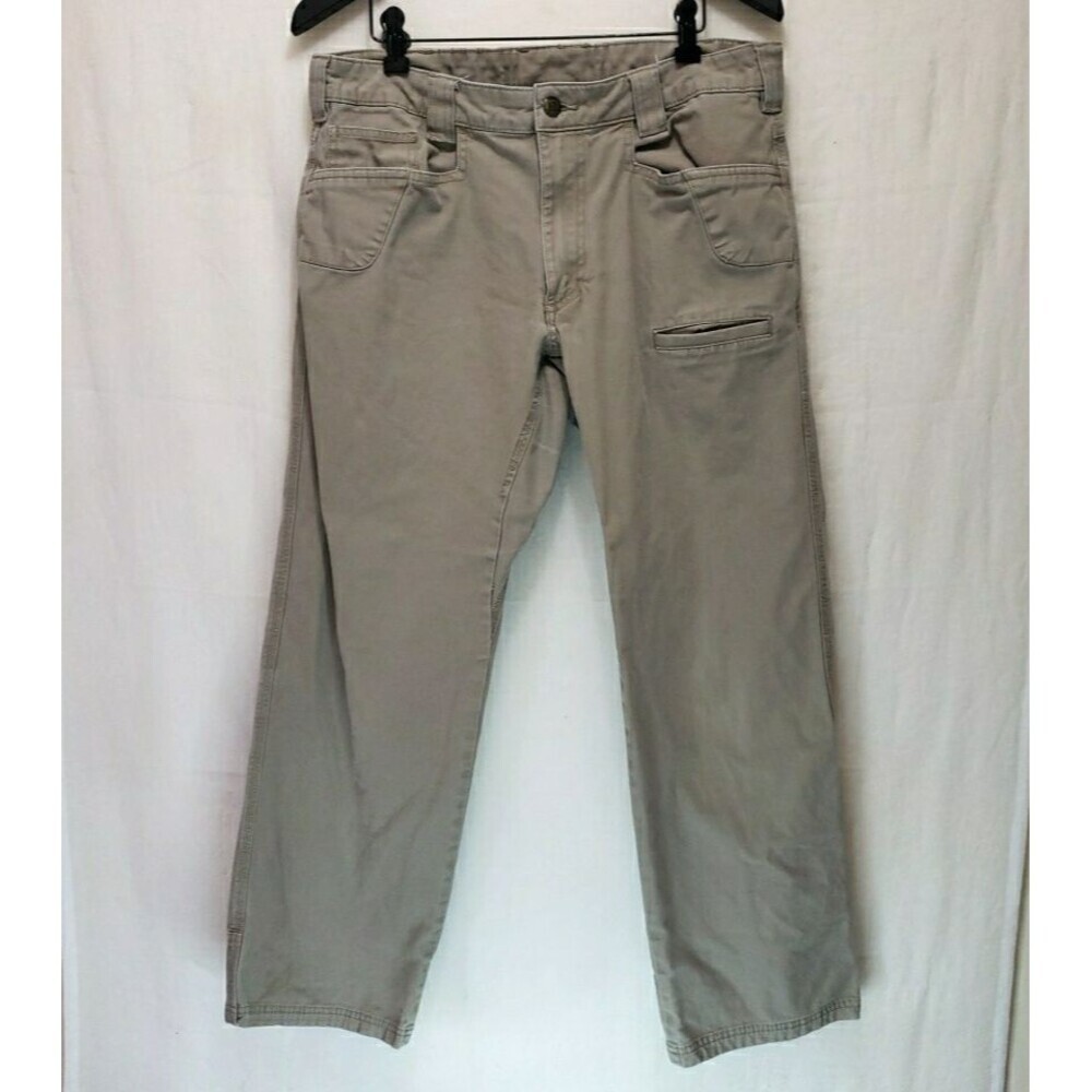 Noble Outfitters Mens Canvas Work Pants 34x30 Khaki Tan Tactical Utility Cargo